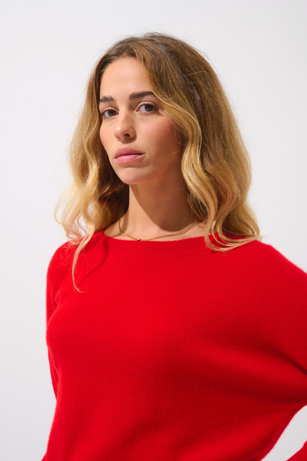 Goléon Batwing Jumper - Red - 100% 2-Ply Cashmere - Women