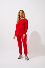 Goléon Batwing Jumper - Red - 100% 2-Ply Cashmere - Women