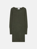 Vestido Cuello Redondo Armet - Kaki Chiné - 100% Cachemira 2 Hilos