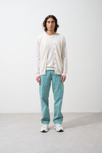 Cárdigan de cuello en V sin mangas - Hugo - Nieve