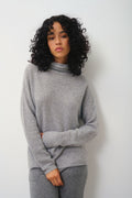 Roll-Neck Jumper - Collin - Mottled Cloud