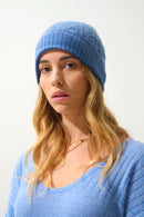 Bonnet 4 Fils Scott - Bleu Denim - 100% Cachemire 4 Fils - Mixte