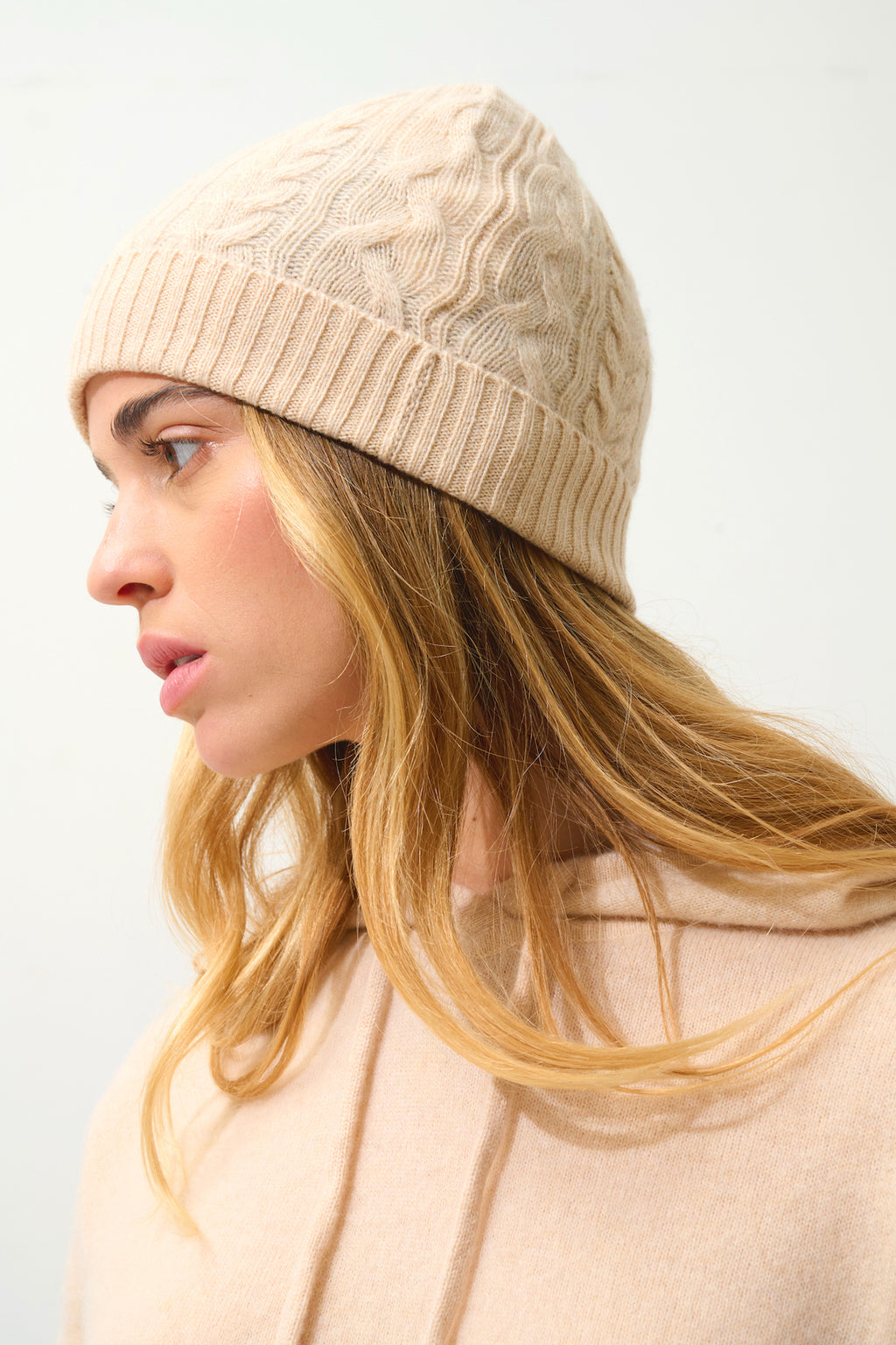 Bonnet 4 Fils Scott - Sable - 100% Cachemire 4 Fils - Mixte