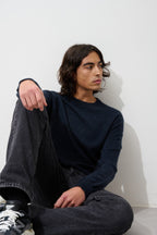Aiglière Round-Neck Jumper - Caviar - 100% 2-Ply Cashmere