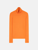 Pull Col Roulé Bise - Mandarine - 100% Cachemire 2 Fils - Femme