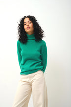 Roll Neck Jumper - Bise - Green