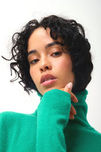 Roll Neck Jumper - Bise - Green
