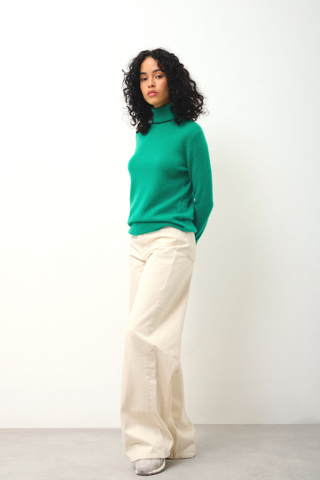 Roll Neck Jumper - Bise - Green