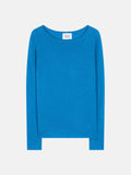 Boat Neck Jumper - 100% 2-Ply Cashmere - Azure