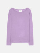 Pull Col Bateau Criou - Mauve - 100% Cachemire 2 Fils - Femme