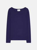 Pull Col Bateau Criou - Purple - 100% Cachemire 2 Fils - Femme