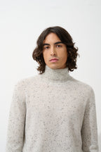 Roll-Neck Jumper - 100% 2-Ply Cashmere - Grey/Black