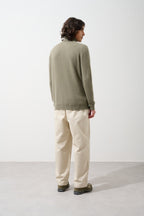 4-Ply Roll-Neck Jumper Martin - Army - 100% 4-Ply Cashmere - Men's