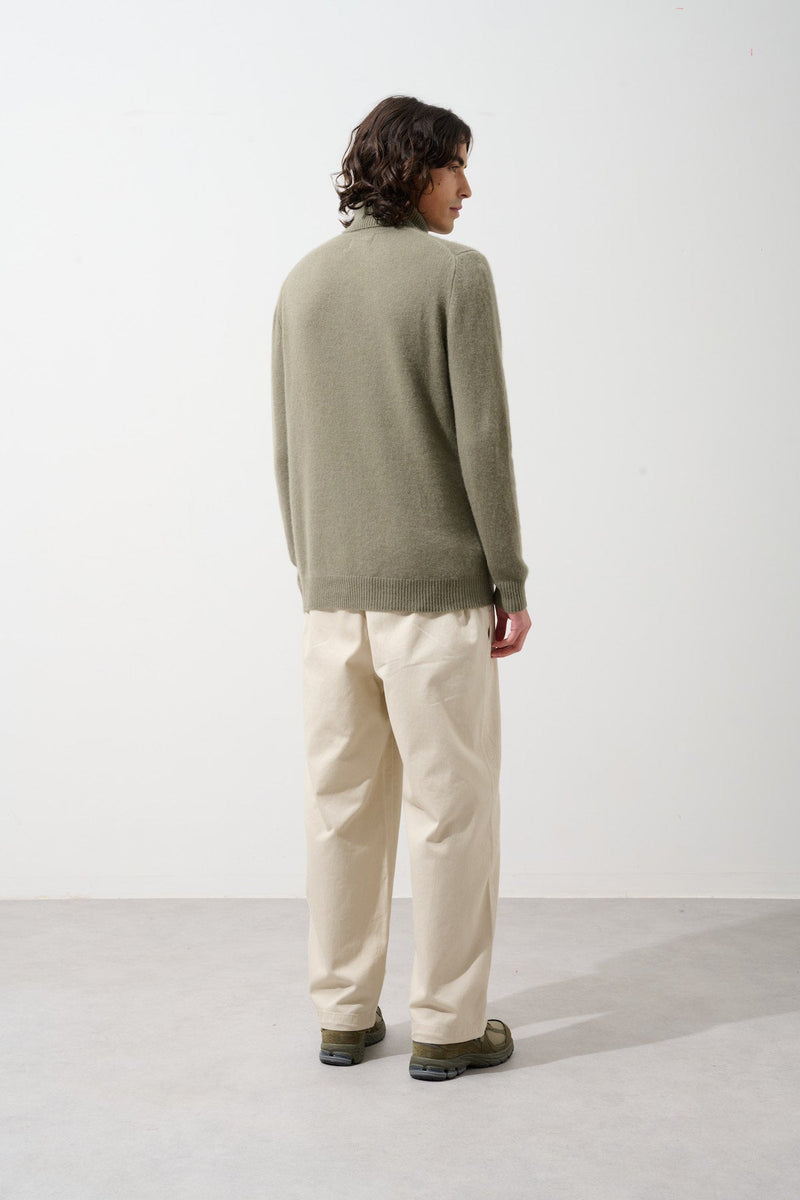 Martin 4 Yarn Turtleneck Sweater - Army - 100% 4 Yarn Cashmere - Men