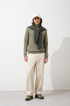 4-Ply Roll-Neck Jumper Martin - Army - 100% 4-Ply Cashmere - Men's