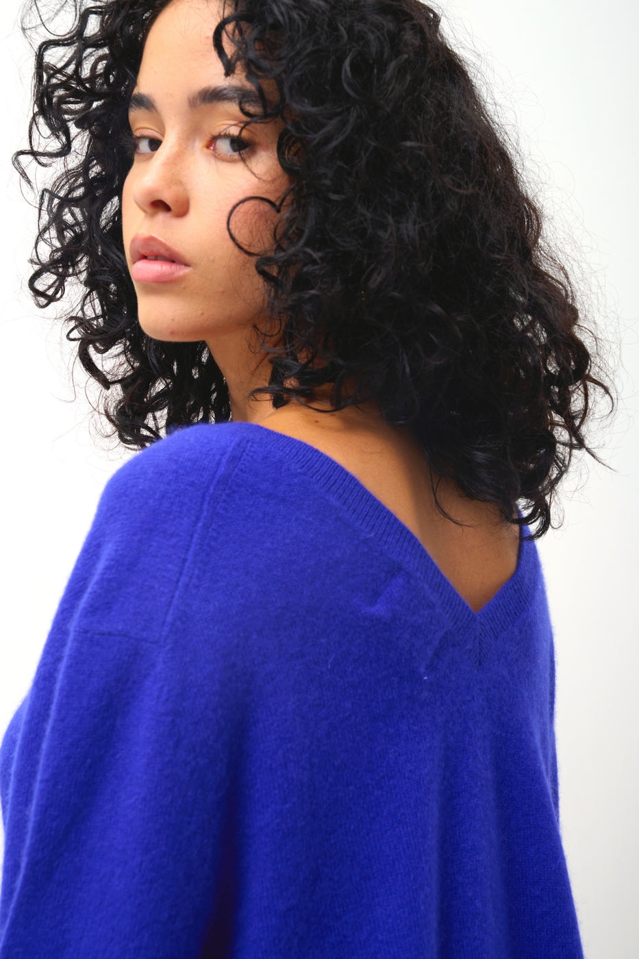 Giegn Front And Back V-Neck Jumper - Indigo - Women