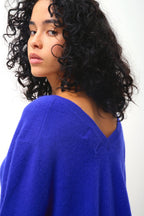 Giegn Front And Back V-Neck Jumper - Indigo - Women