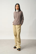Hooded Jumper - 100% 2-Ply Cashmere - Heathered Taupe - Women