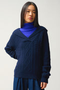 Pull Capuche 6 Fils - Khandro - Navy