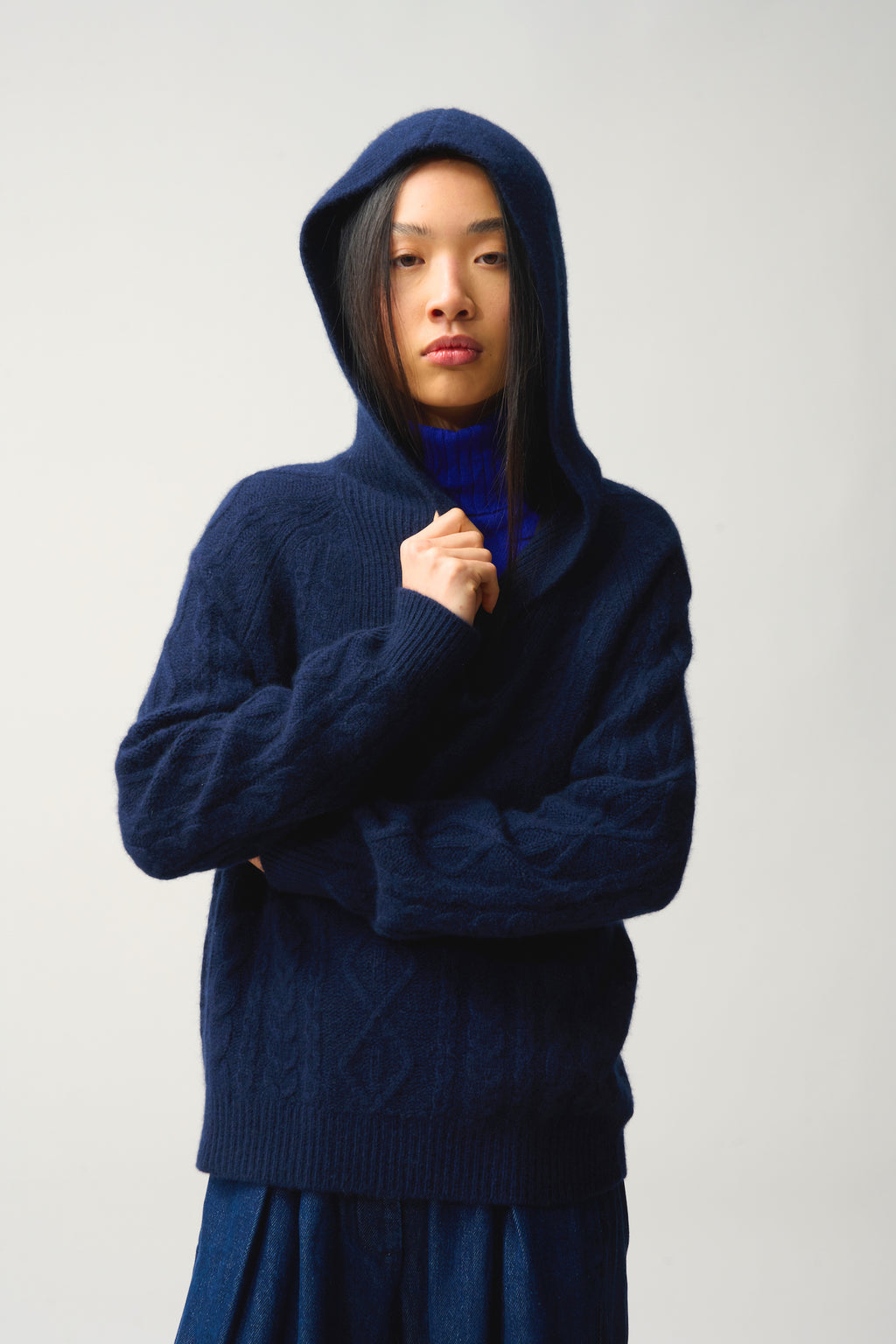 Pull Capuche 6 Fils - Khandro - Navy