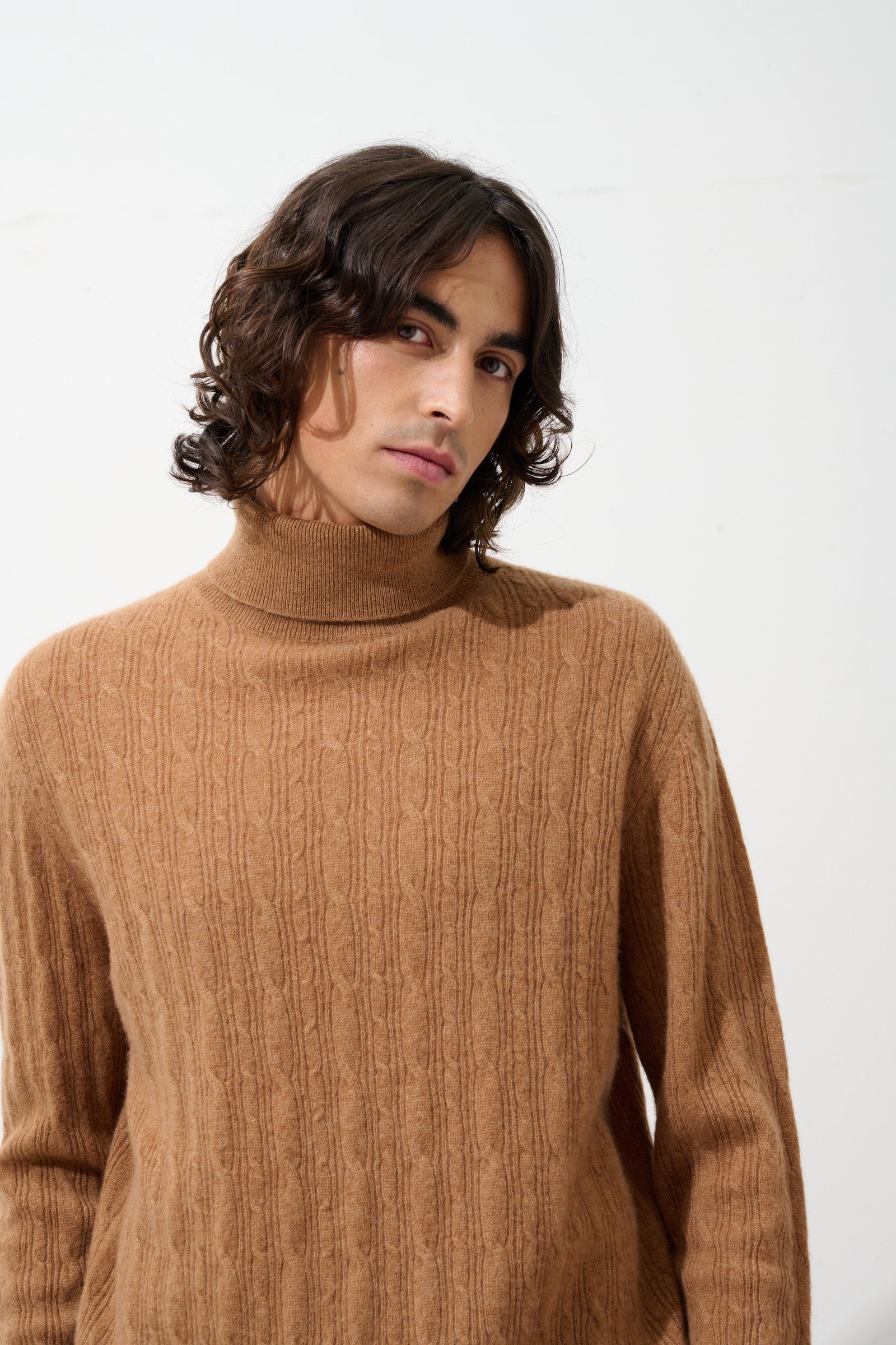 Pull Col Roulé - Kona - Noisette