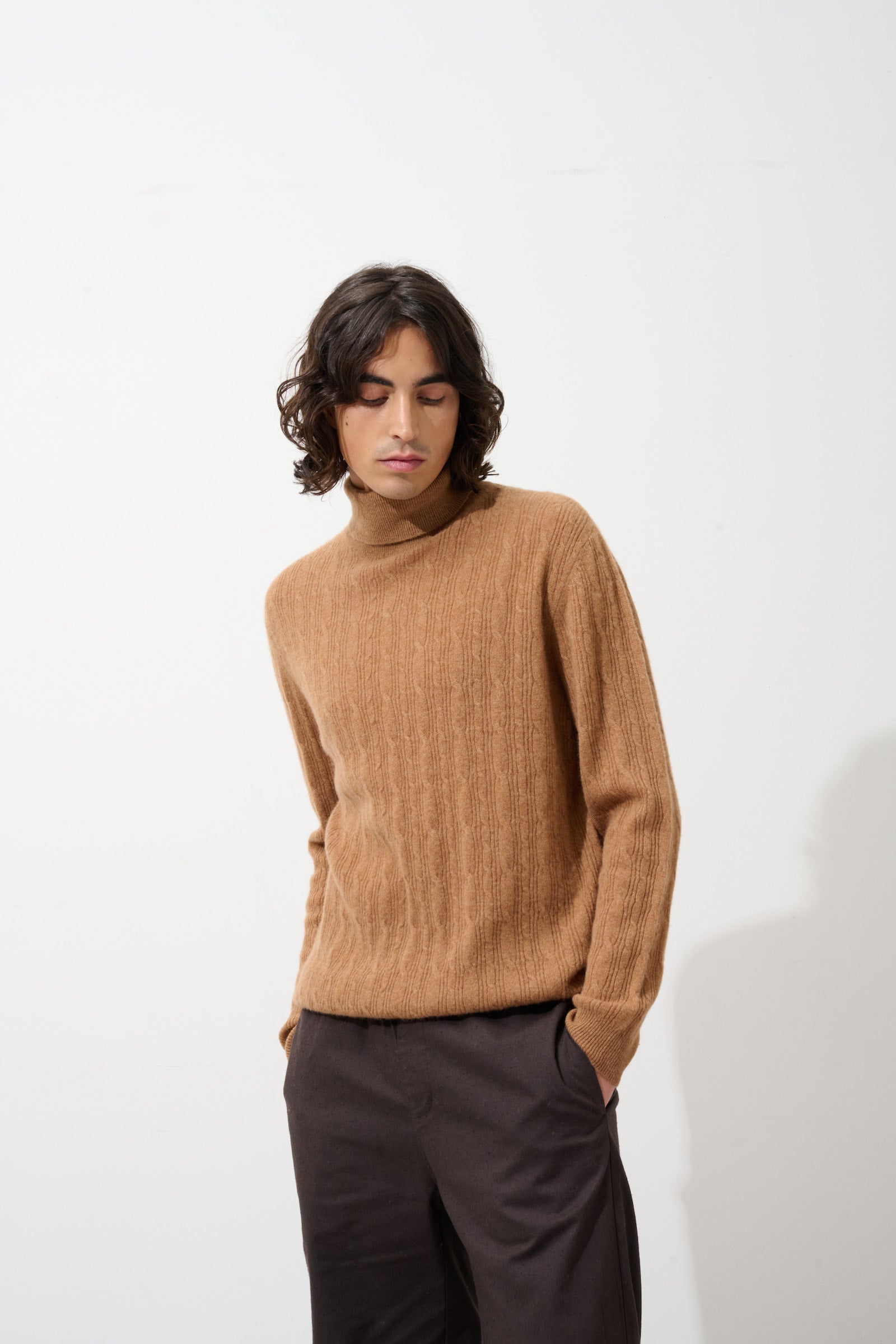 Pull Col Roulé - Kona - Noisette