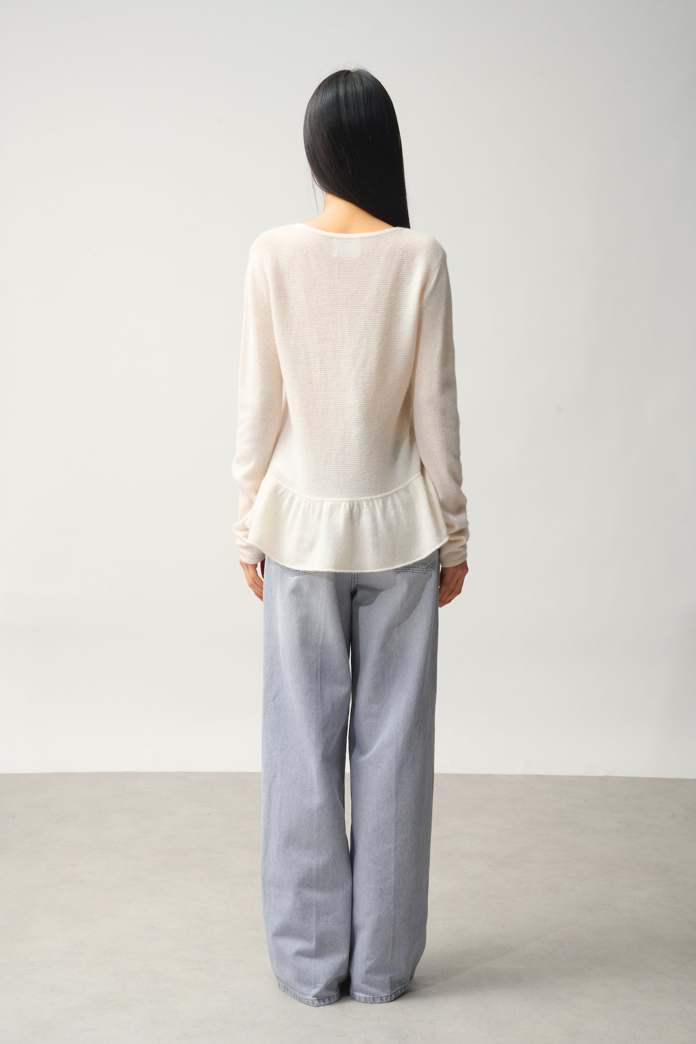 Pull Col Rond - 100% Cachemire 2 Fils - Ivoire