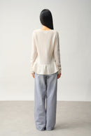 Pull Col Rond - 100% Cachemire 2 Fils - Ivoire