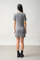 Robe Col Rond Sans Manches - Lynn - Marron