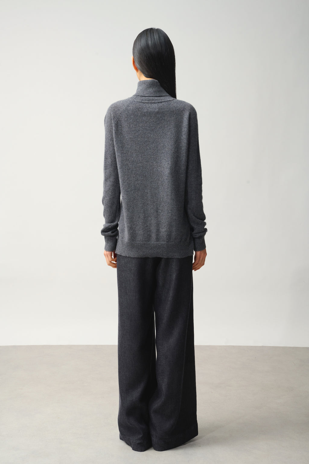 Roll-Neck Jumper - Madeline - Flecked Anthracite