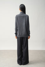 Roll-Neck Jumper - Madeline - Flecked Anthracite