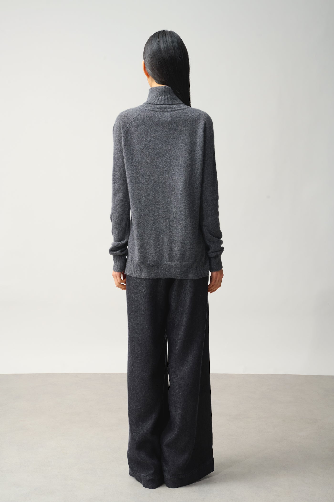 Roll-Neck Jumper - Madeline - Flecked Anthracite