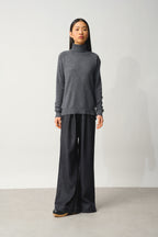 Roll-Neck Jumper - Madeline - Flecked Anthracite