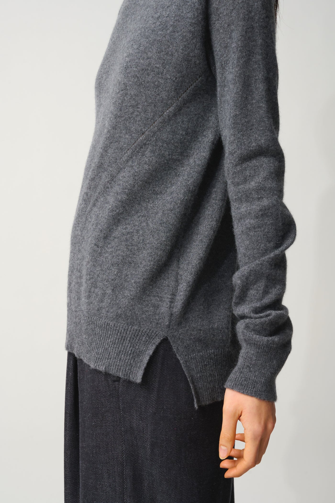 Roll-Neck Jumper - Madeline - Flecked Anthracite