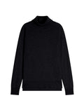 Pull Col Roulé Madeline - 100% Cachemire, 2 Fils - Noir Chiné