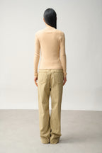 Gilet Zippé Col Montant - Alberte - Beige