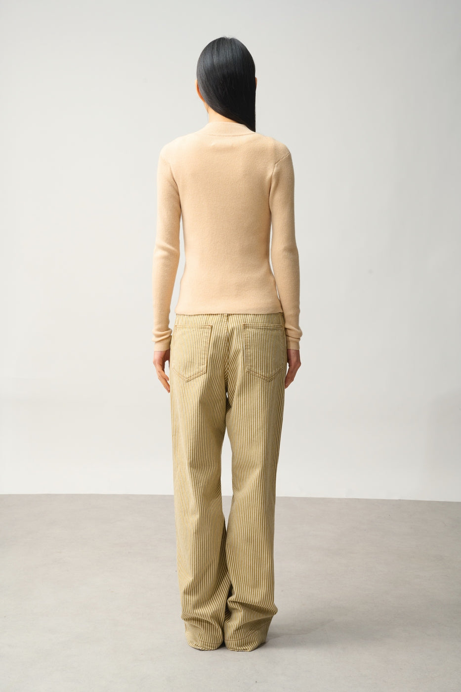 Gilet Zippé Col Montant - Alberte - Beige