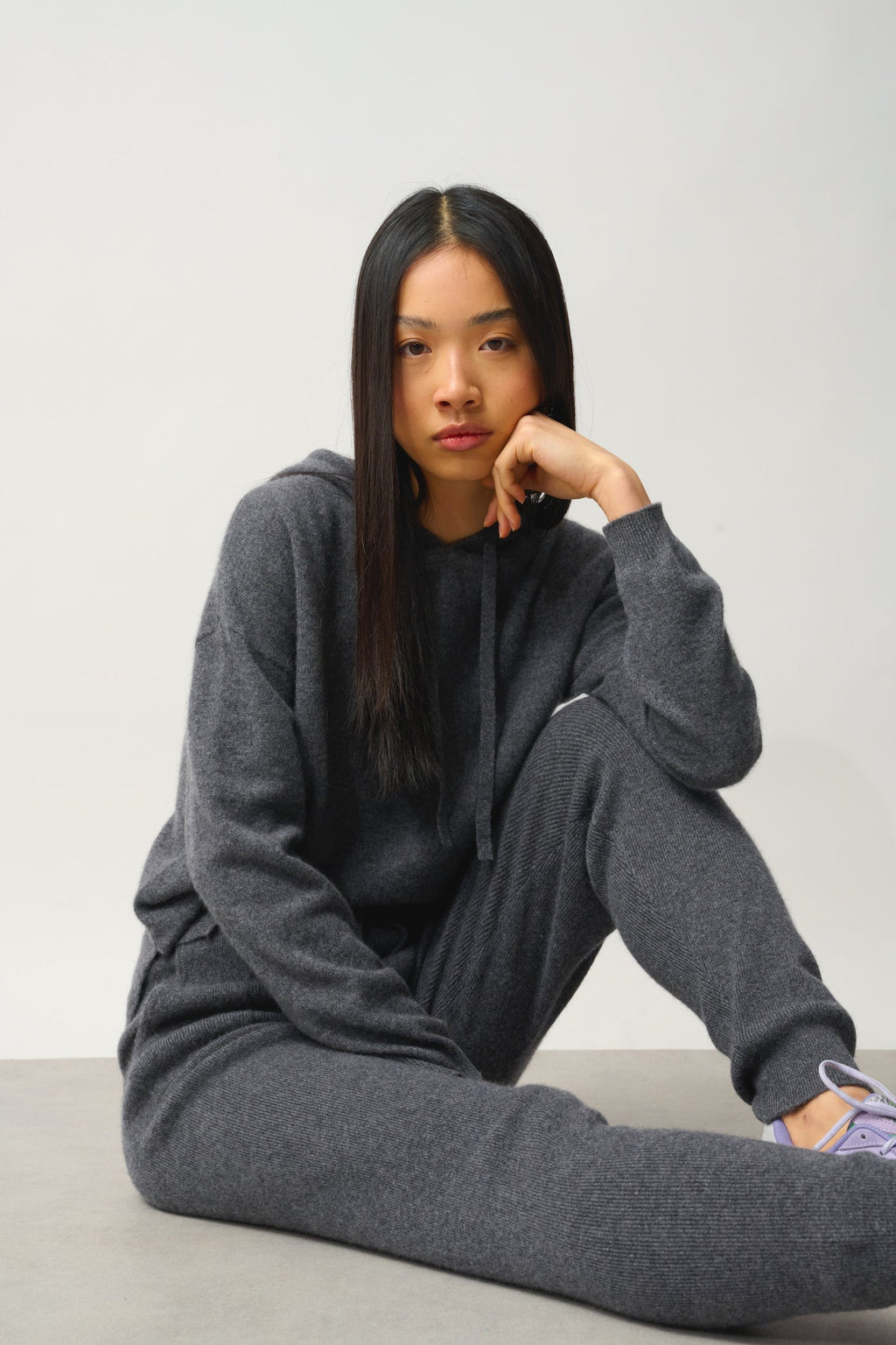 Jogging - 100% Cachemire 2 Fils - Anthracite Chiné
