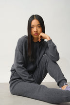 Jogging - 100% Cachemire 2 Fils - Anthracite Chiné