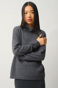 Jersey de Cuello Alto Bénitier - Cheviot - Antracita Jaspeada