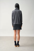 Jersey de Cuello Alto Bénitier - Cheviot - Antracita Jaspeada