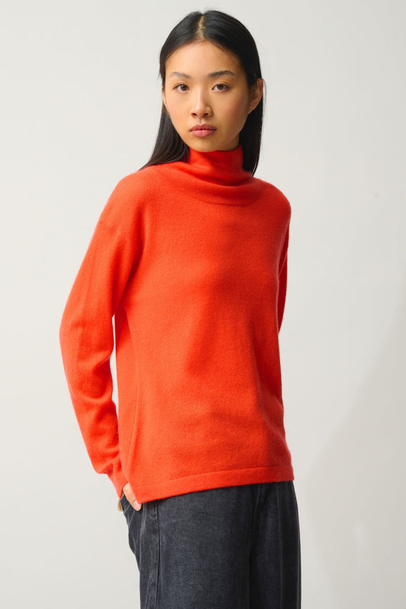 Pull Col Montant Bénitier - Cheviot - Orange