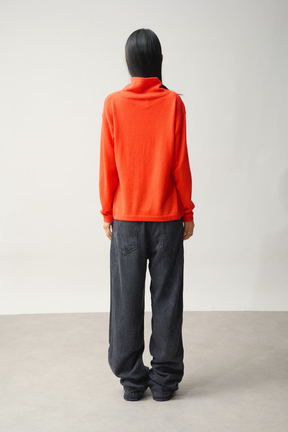 Jersey de Cuello Alto Bénitier - Cheviot - Naranja