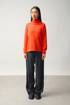 Jersey de Cuello Alto Bénitier - Cheviot - Naranja