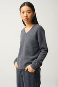 Jersey Cuello en V 4 Hilos - Doty - Gris