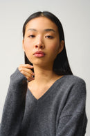 Pull Col V 4 Fils - Doty - Gris
