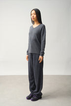 Pull Col V 4 Fils - Doty - Gris