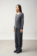 Jersey Cuello en V 4 Hilos - Doty - Gris