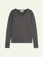Jersey Cuello en V 4 Hilos - Doty - Antracita Jaspeado