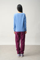 Jersey 4 Hilos Cuello Pico - Doty - Cielo